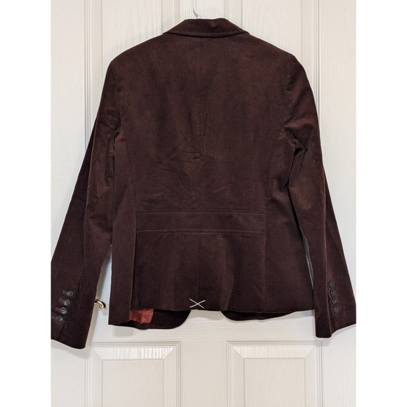 Talbots Women's Brown Corduroy Blazer Jacket Size 10 Classic Single Breasted - Picture 3 of 11